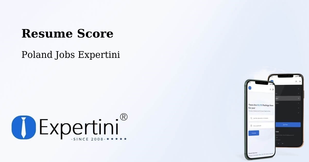 Resume Score & Job Description Match Tool – Łąck - Poland Jobs Expertini